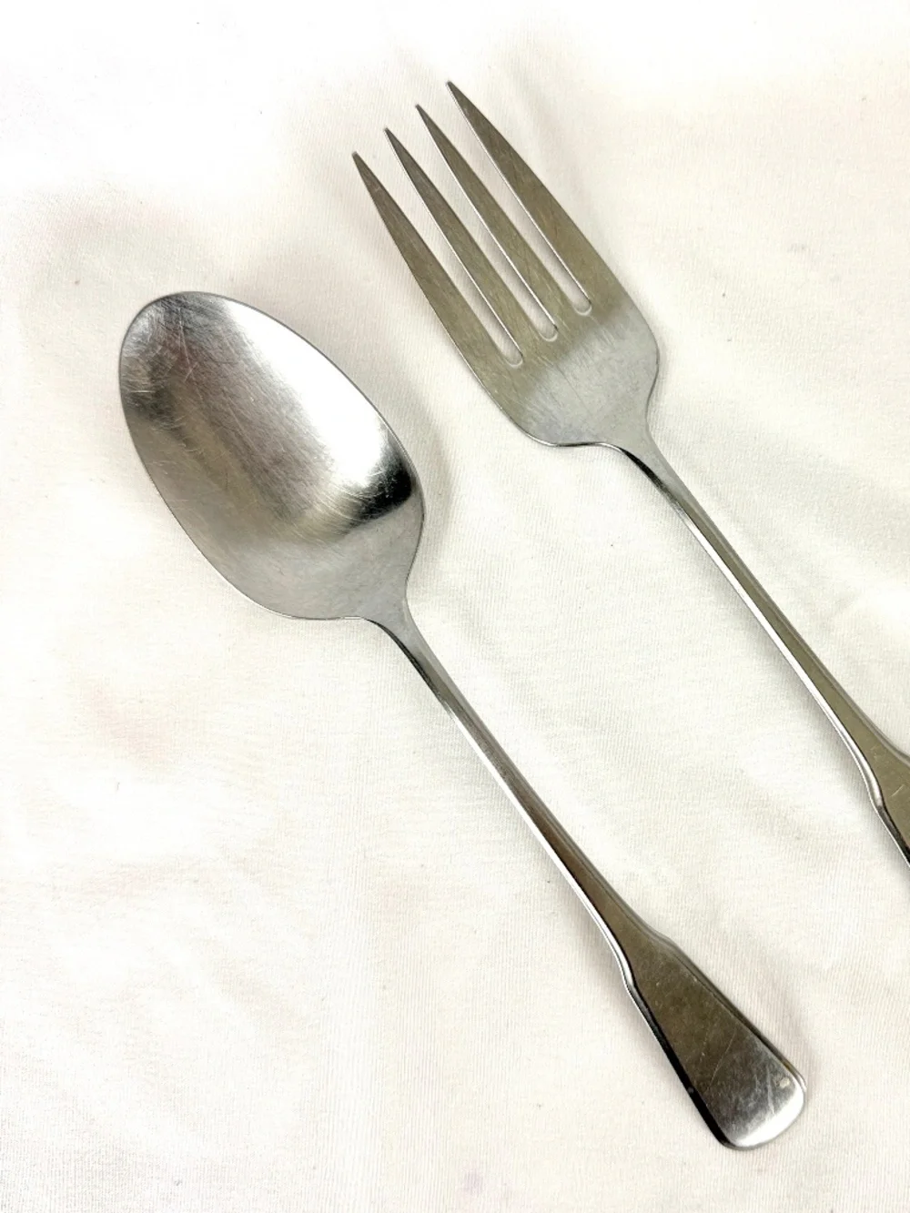 Vintage Oneida Independence Deluxe Stainless Serving Spoon and Meat Fork